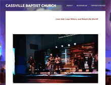 Tablet Screenshot of cassvillebaptist.com